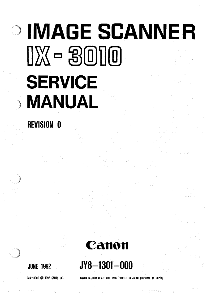 Canon Options IX-3010 Parts and Service Manual-1